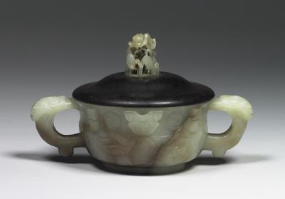 图片[3]-Jade gui-shaped incense burner with animal-mask pattern, Ming dynasty (1368-1644)-China Archive